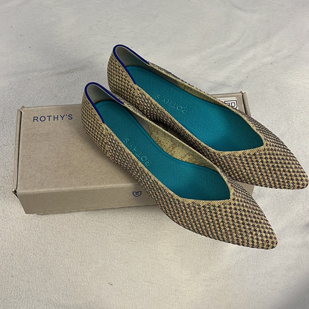 Rothy’s NWT metallic flats